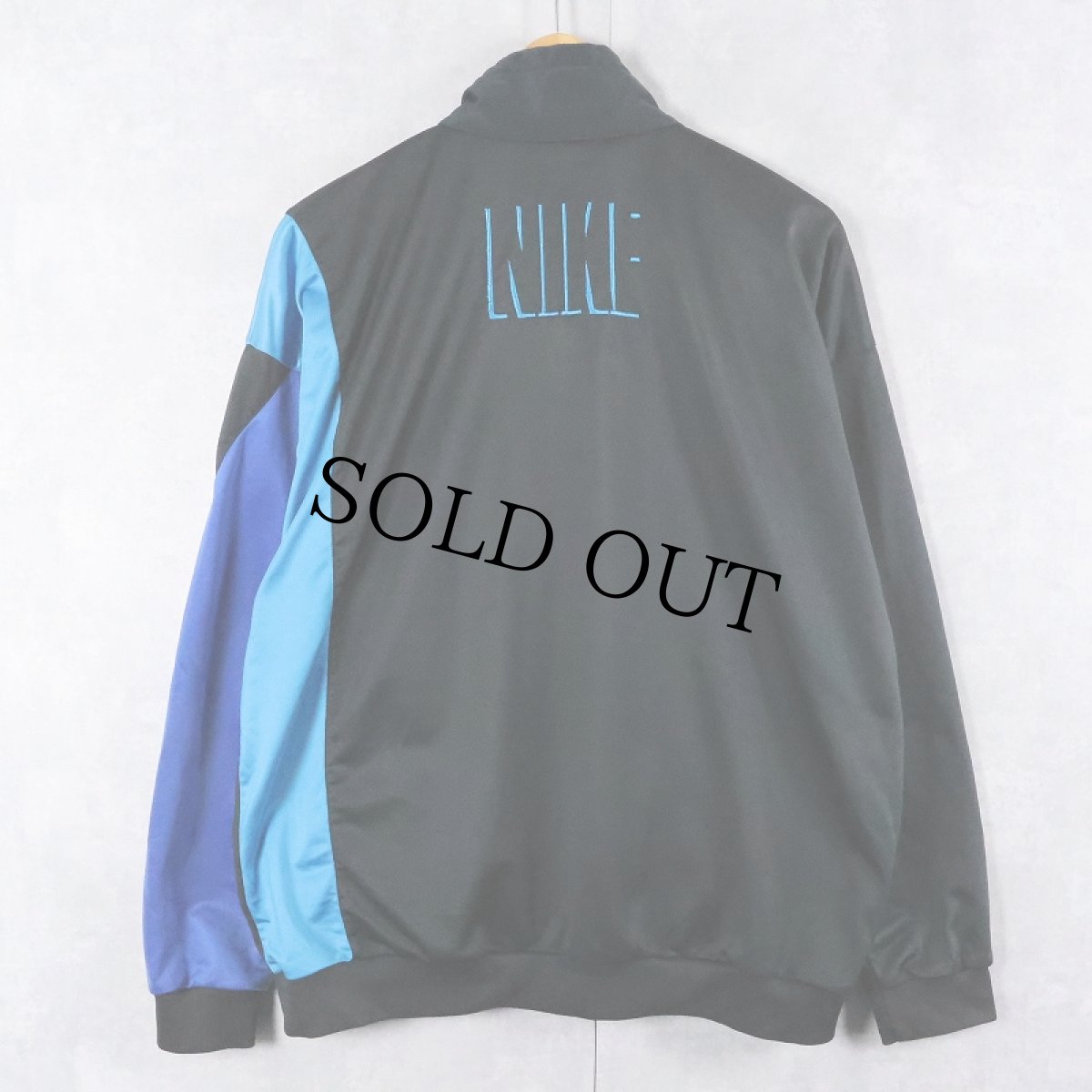 画像2: 90's NIKE 銀タグ 切り替えデザイン トラックジャケット BLACK L (2)