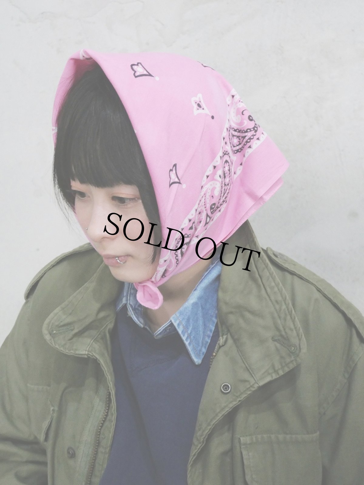 画像1: 60's FAST COLOR ペイズリー柄 バンダナ (1)