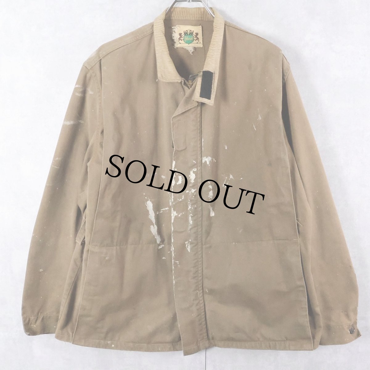 画像1: 60〜70's IDEAL ペンキペイント コットンワークジャケット (1)