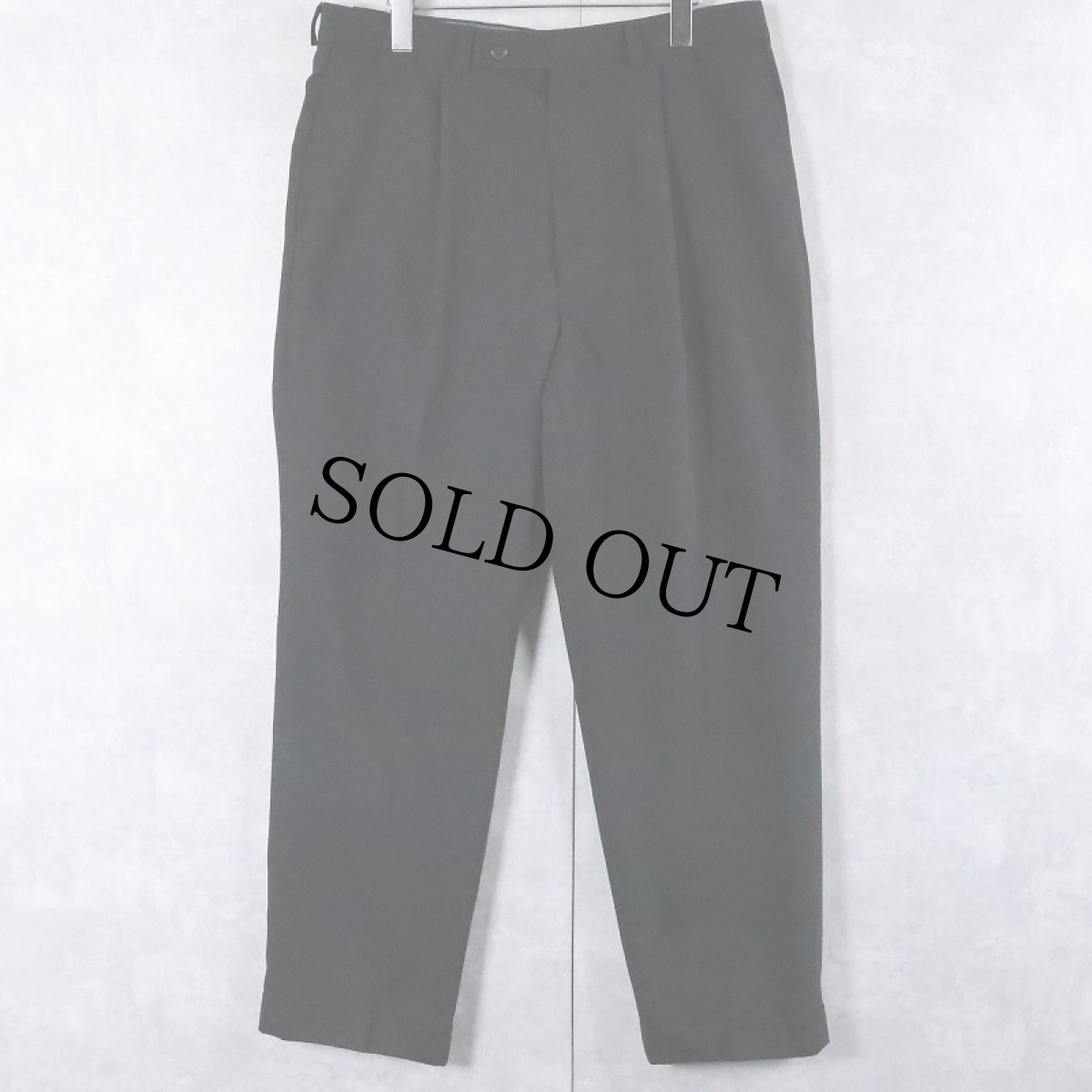 画像1: Calvin Klein 1タック スラックス BLACK W34 (1)