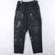 画像3: Champion ロゴ刺繍 ペンキペイント スウェットパンツ BLACK M (3)
