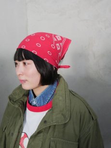 画像1: 60's TUSIDE GUARANTEED FAST COLOR 総柄 バンダナ (1)