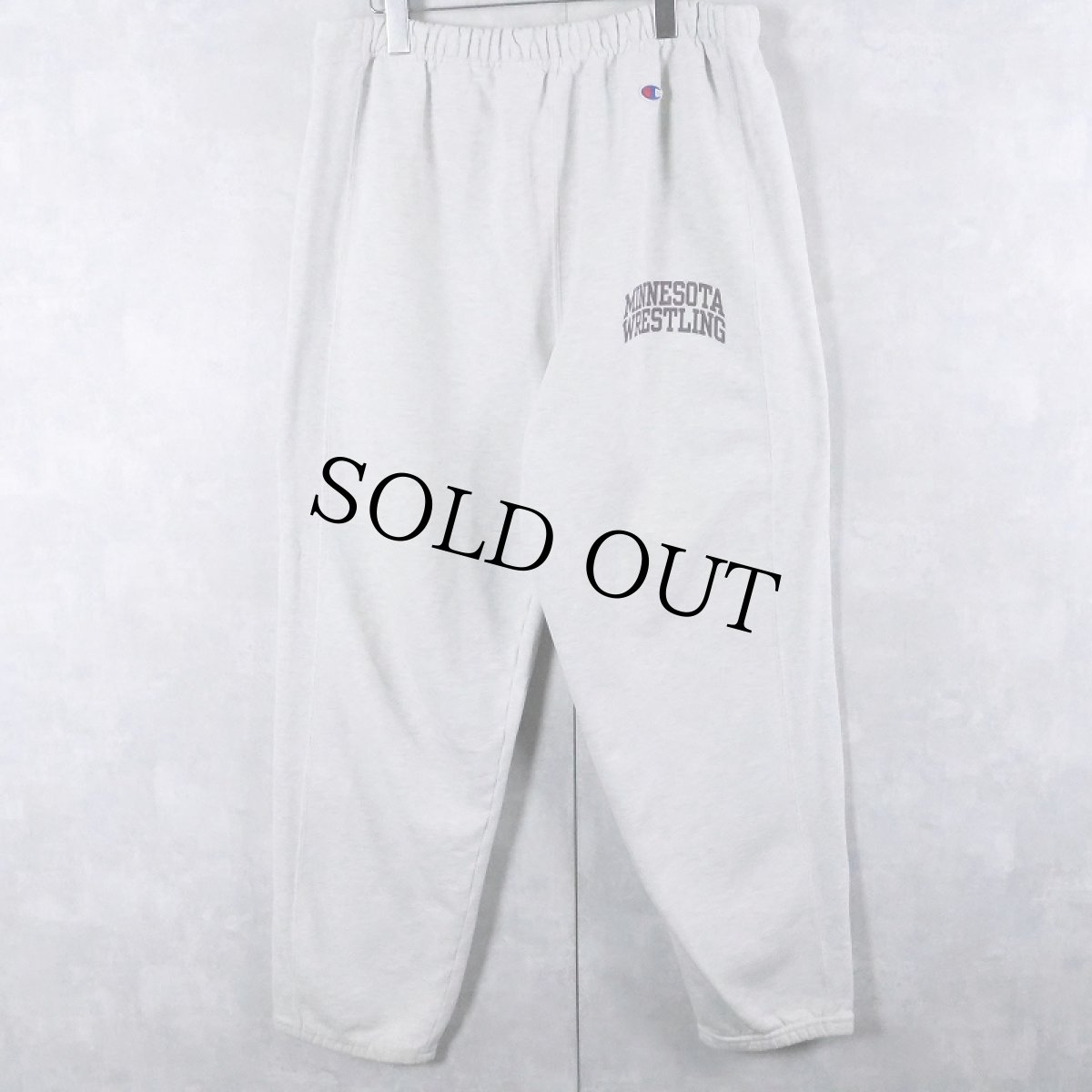 画像1: 2000's Champion REVERSE WEAVE "MINNESOTA WRESTLING" プリントスウェットパンツ L (1)