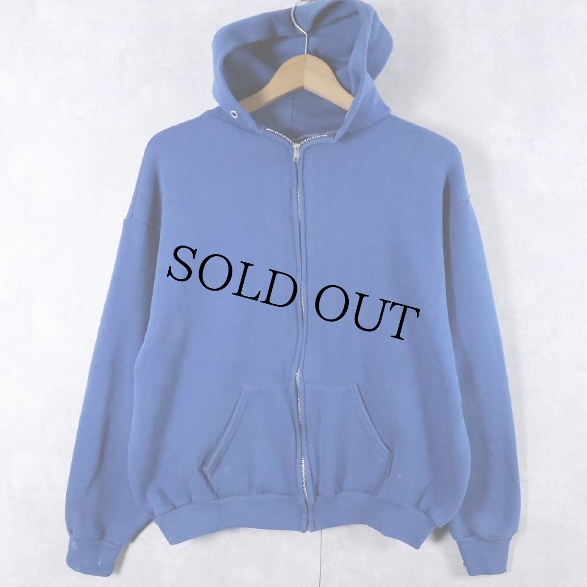 画像1: 70's Sportswear USA製 無地スウェットジップパーカー L (1)