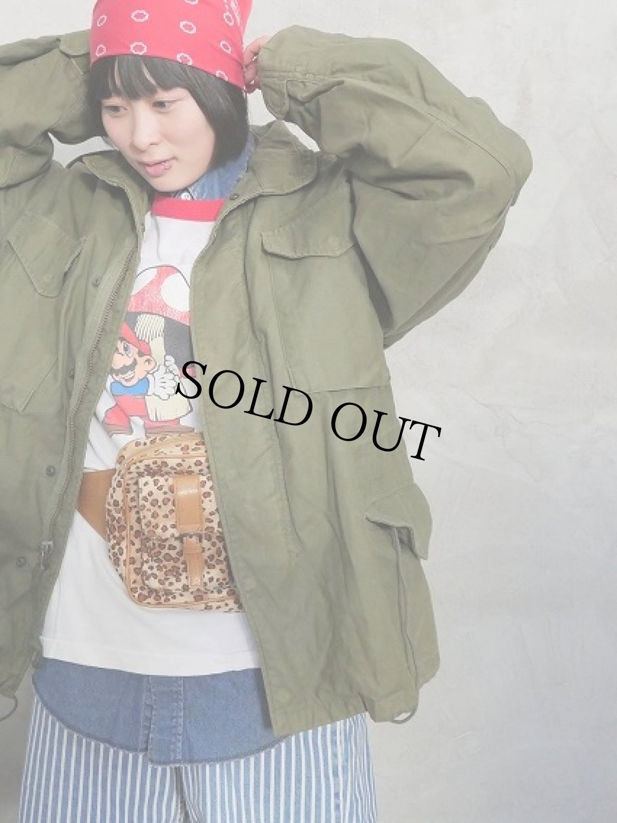 画像1: 2000's Nintendo SUPER MAEIO USA製 ゲームキャラクター プリントリンガーTシャツ L (1)