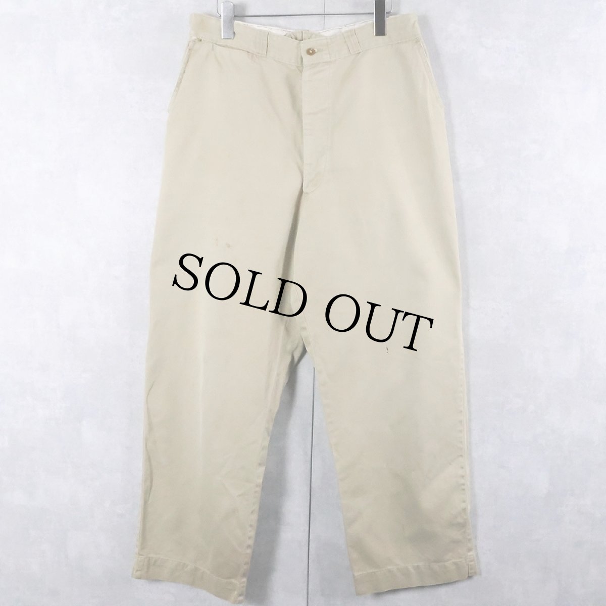 画像1: 40〜50's U.S.ARMY チノトラウザーズ W32 (1)