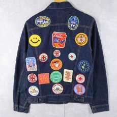 画像1: 70's Levi's 70505-0217 USA製 ワッペン付き デニムジャケット SIZE36 (1)