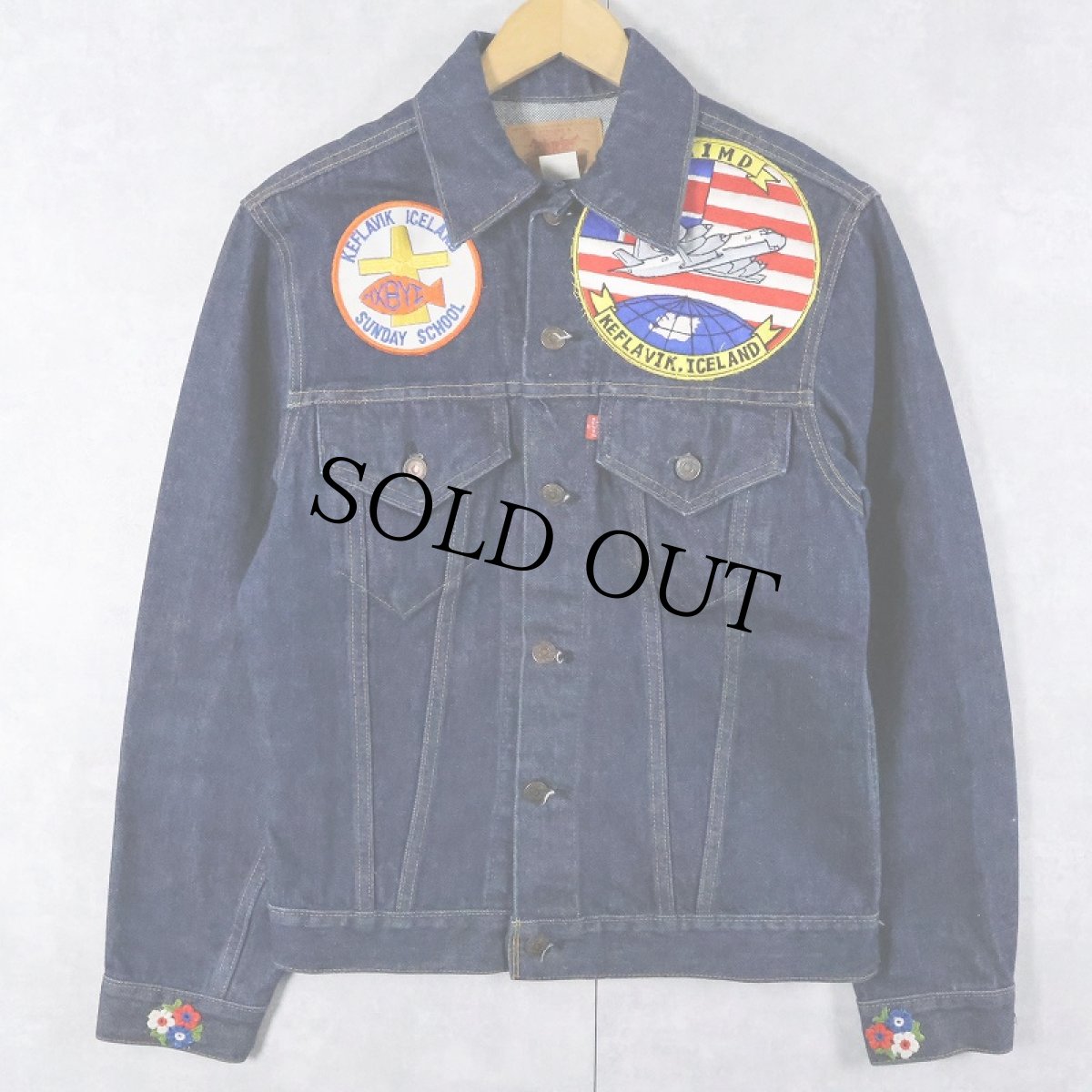 画像2: 70's Levi's 70505-0217 USA製 ワッペン付き デニムジャケット SIZE36 (2)