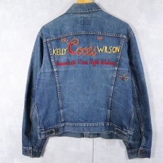 画像1: 70's Levi's 70505-0217 USA製 "Coors" ビールメーカーロゴ チェーン刺繍 デニムジャケット SIZE44 (1)