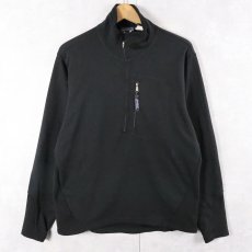 画像1: 90's patagonia USA製 Rシリーズ R1 ハーフジップ フリースプルオーバージャケット BLACK M  (1)