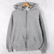 画像1: 90's RUSSELL ATHLETIC USA製 無地スウェットジップパーカー L (1)