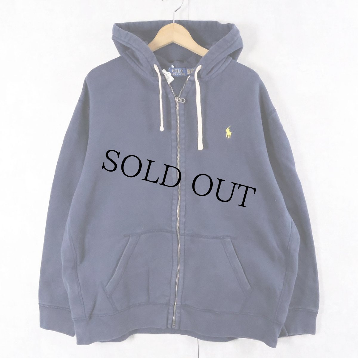 画像1: POLO Ralph Lauren ロゴ刺繍 スウェットジップパーカー NAVY XXL (1)