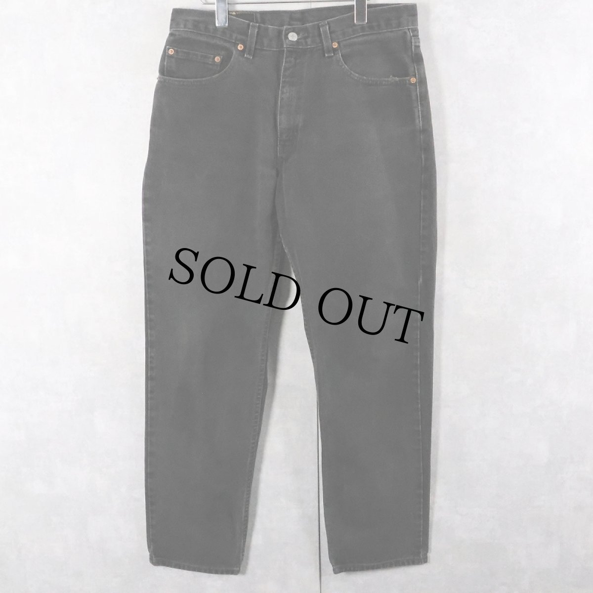 画像3: 2000's Levi's 550 RELAXED FIT USA製 "サルファブラック" ブラックデニムパンツ W34 (3)