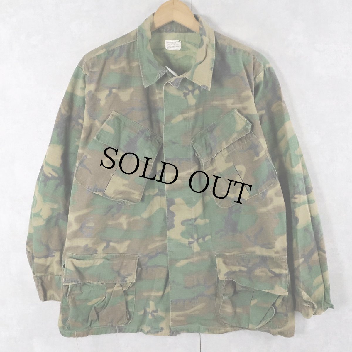 画像1: 60's U.S.ARMY ERDL迷彩 "グリーンリーフ" ファティーグジャケット MEDIUM-SHORT (1)