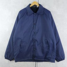 画像1: 80's USA製 裏ボア ナイロンコーチジャケット NAVY XL (1)