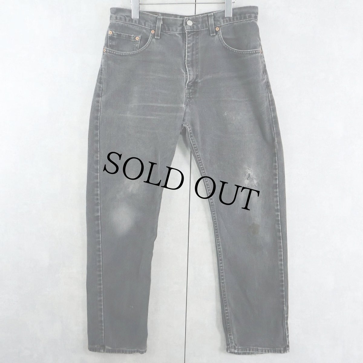 画像1: 2000's Levi's 505 USA製 "サルファブラック" ブラックデニムパンツ W34 (1)
