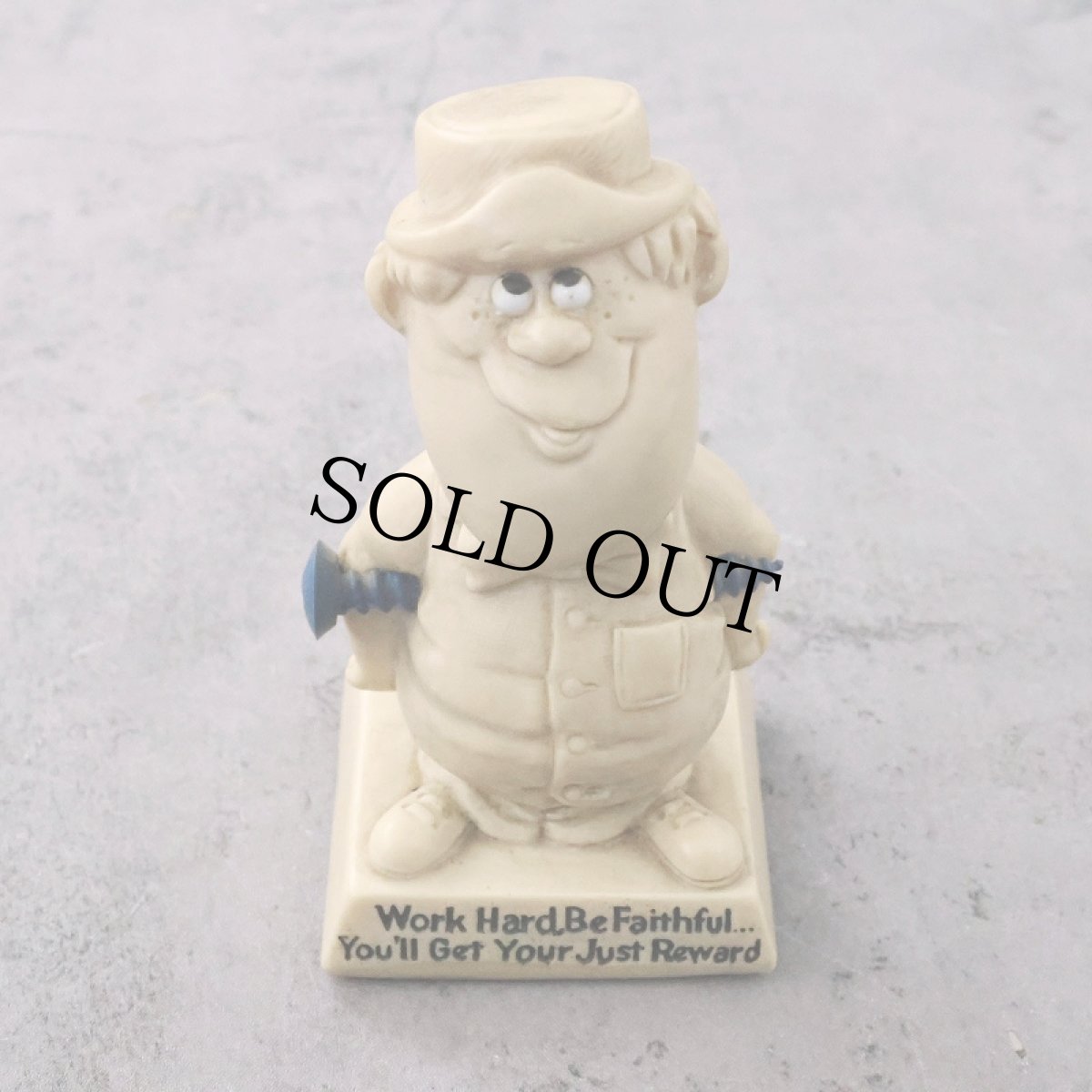 画像1: 70's R&W BERRIES COS "Work Hard..." メッセージドール (1)