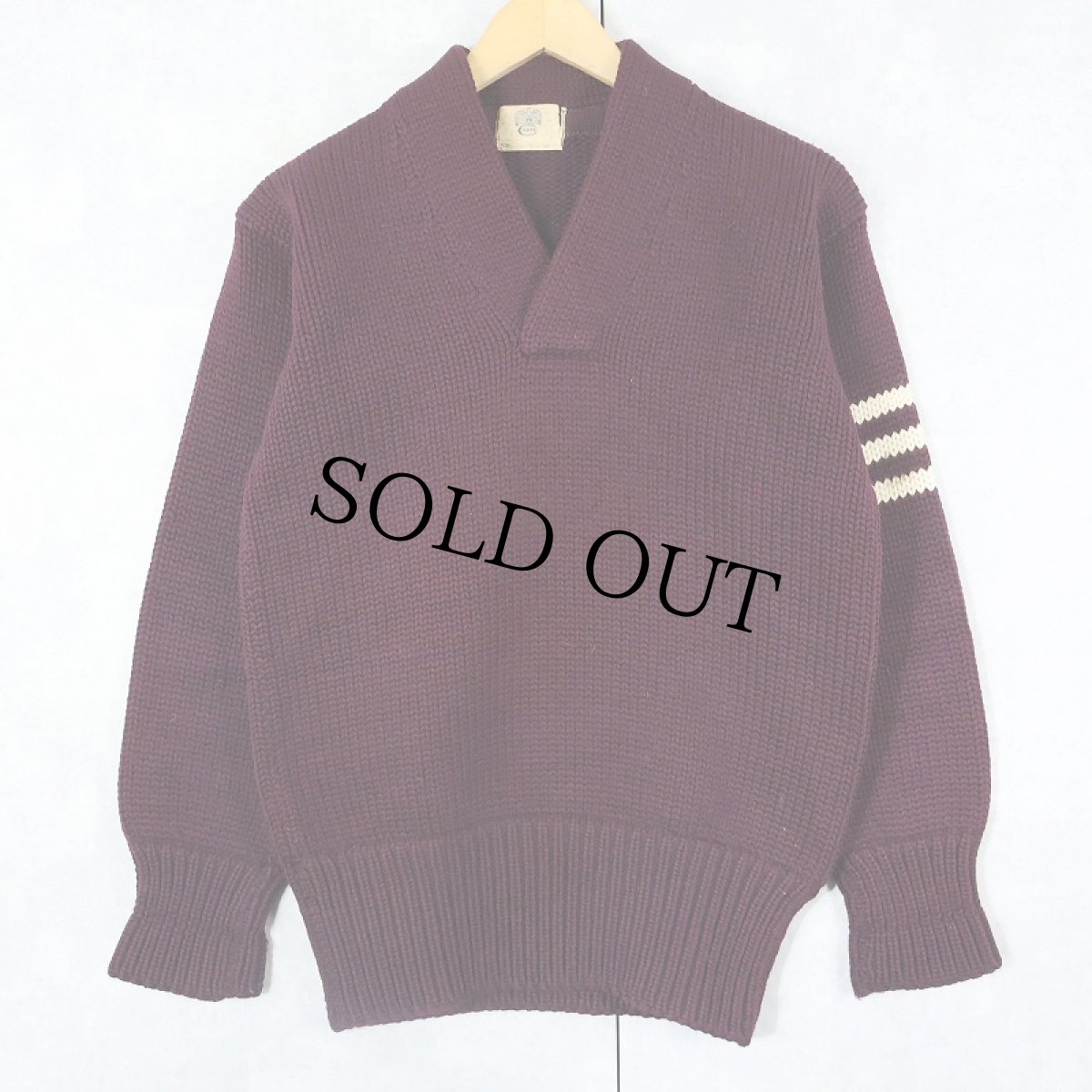 画像1: 30's CULVER MILITALY ACADEMY ウールレタードニットセーター (1)