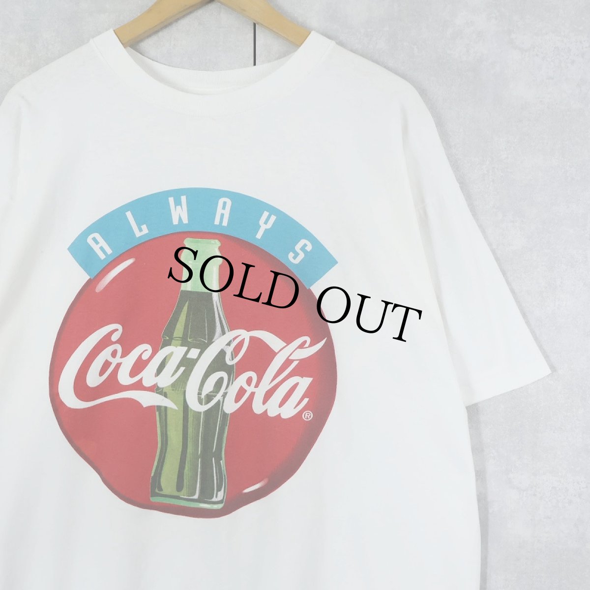 画像1: 90's Coca-Cola USA製 飲料メーカー ロゴプリントTシャツ XXL (1)