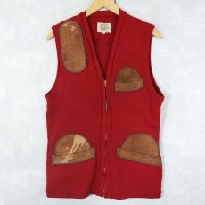 画像1: 60's Bob Allen Gun Club シューティング ウールニットベスト SIZE40 (1)