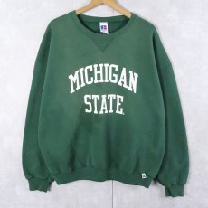 画像1: RUSSELL ATHLETIC  "MICHIGAN STATE" 前V プリントスウェット XL (1)