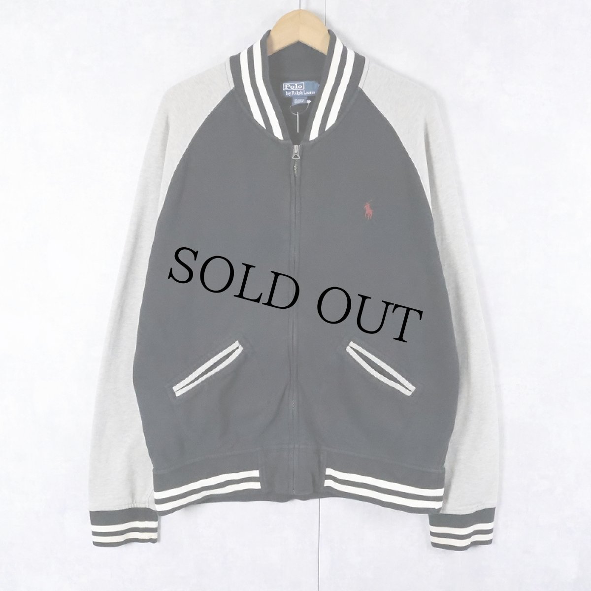 画像1: POLO Ralph Lauren スウェットジップジャケット BLACK L (1)