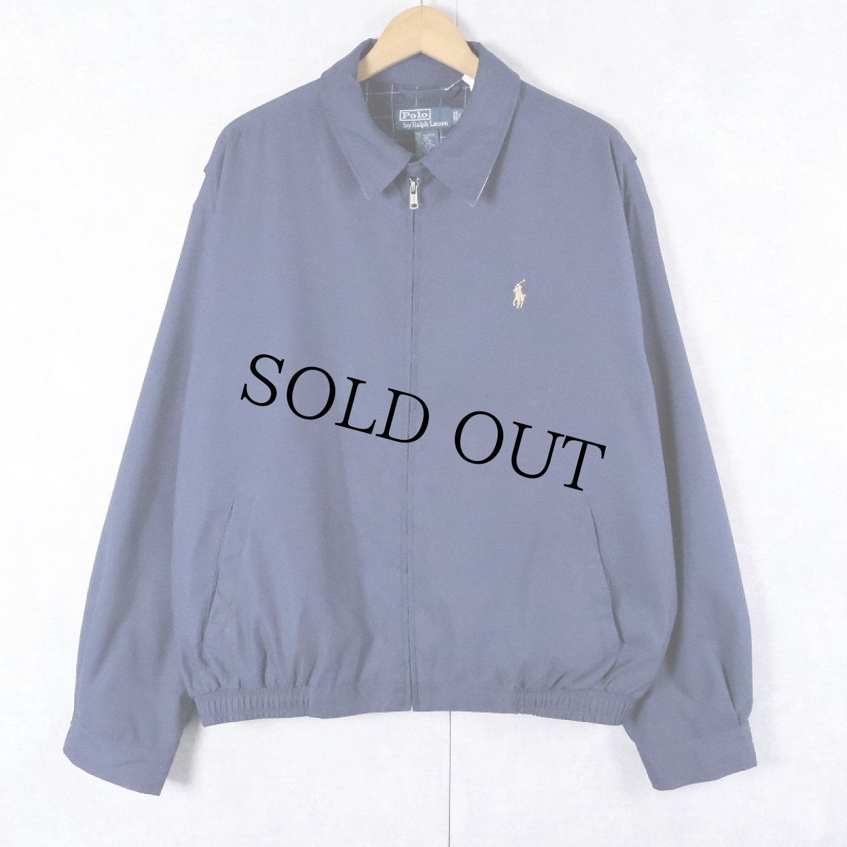 画像1: POLO Ralph Lauren チンスト付き ポリエステル スイングトップ L (1)