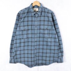 画像1: FILSON チェック柄 ヘビーネルシャツ M (1)