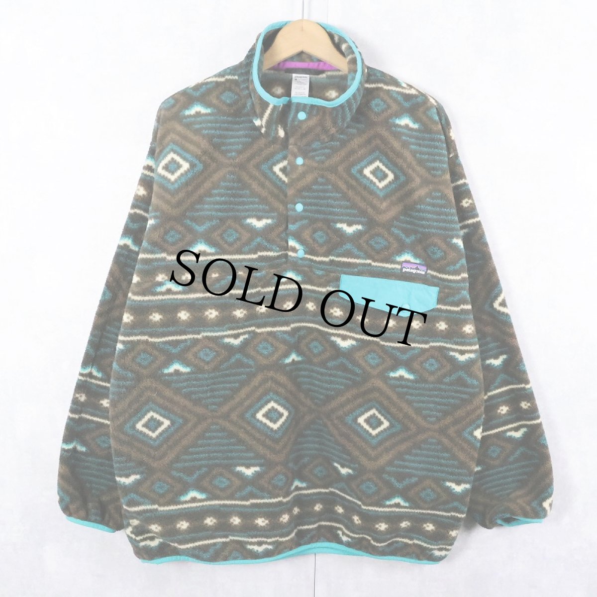 画像1: 2013AW Patagonia 総柄 スナップT L (1)