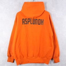 画像1: 80's RUSSELL ATHLETIC "ASPLUNDH" ダブルフェイス スウェットフーディー L (1)