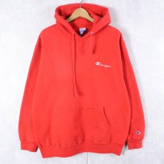 画像1: 90's Champion 青刺繍タグ 後期 USA製 スウェットフーディー L (1)