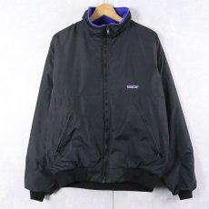 画像1: 80's Patagonia USA製 シェルドシンチラジャケット BLACK M (1)