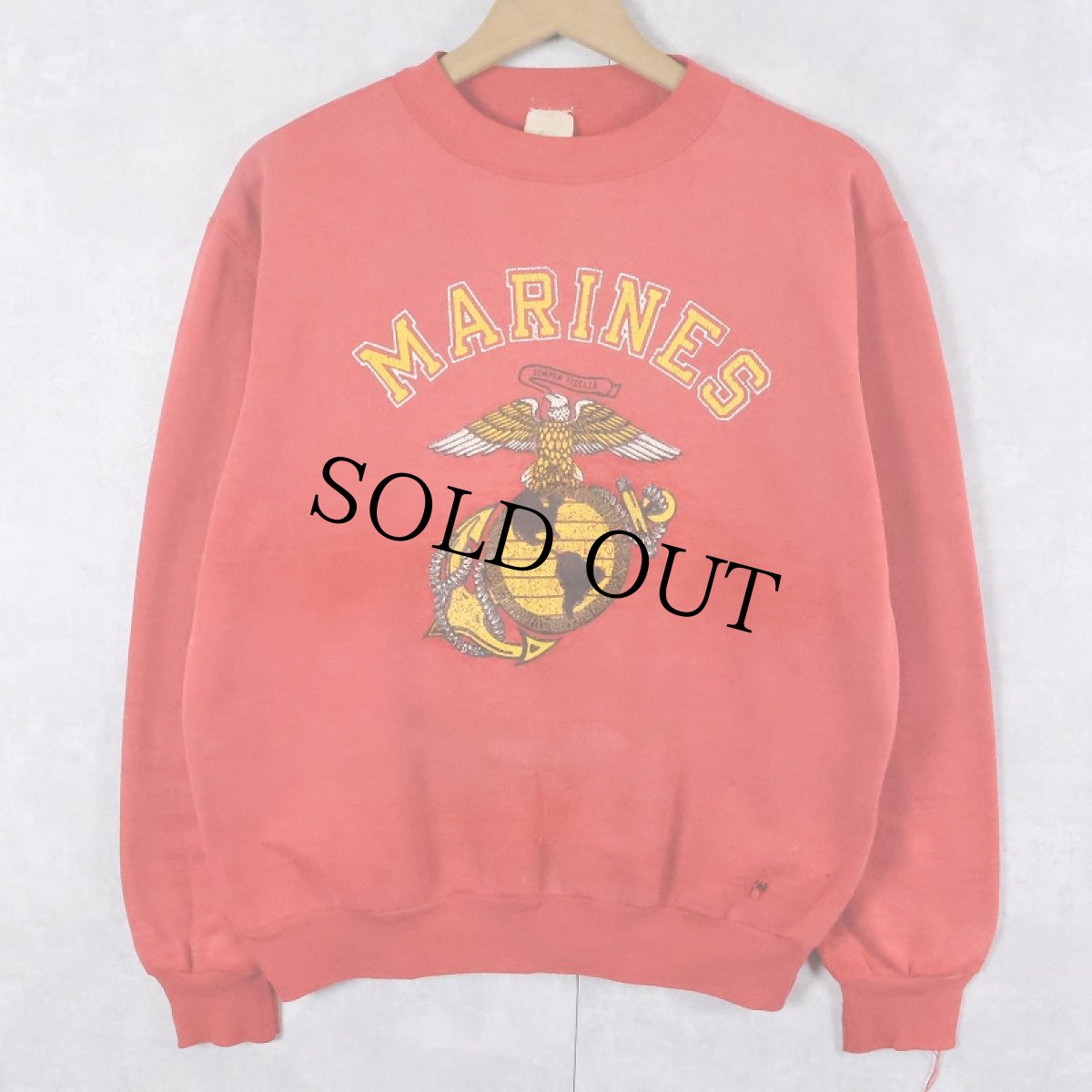 画像1: 70〜80's USMC ”MARINE" プリントスウェット M (1)
