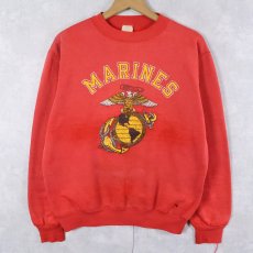 画像1: 70〜80's USMC ”MARINE" プリントスウェット M (1)