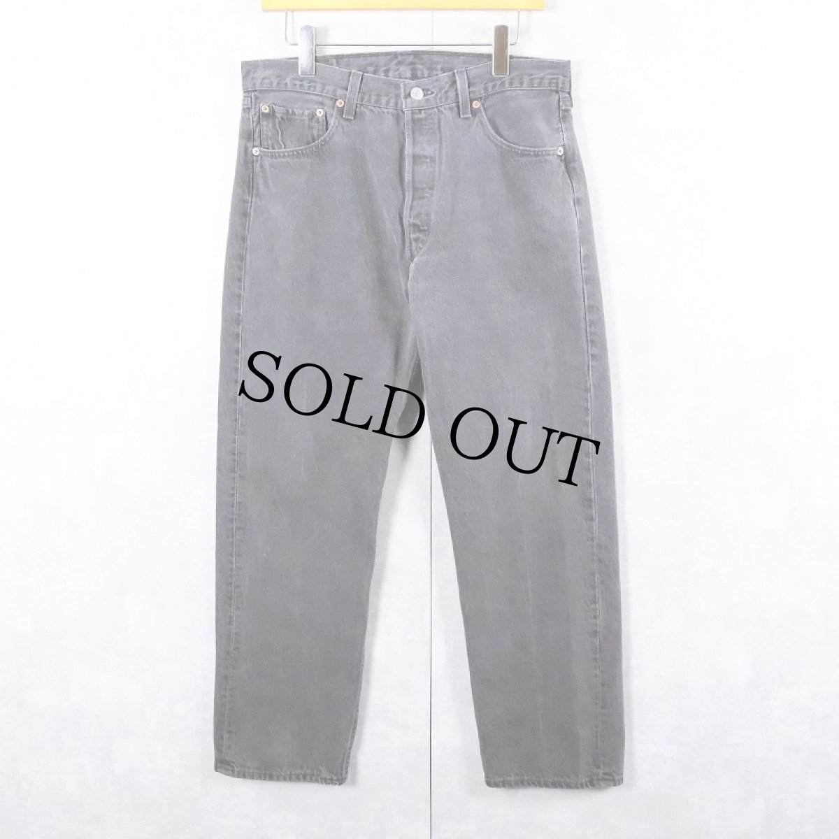 画像1: 90's Levi's 501 USA製 "サルファブラック" ブラックデニムパンツ W34 (1)