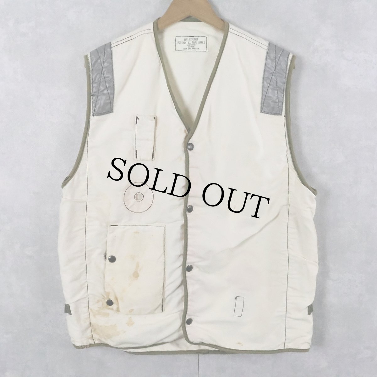 画像1: 80's U.S.NAVY LIFE PRESERVER VEST MEDIUM (1)