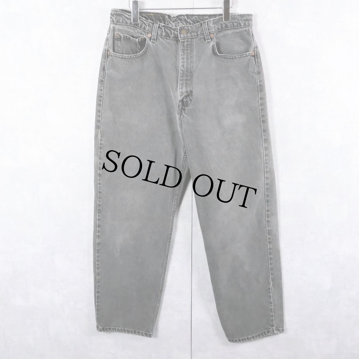 画像1: 90's Levi's 550 RELAXD FIT USA製 "サルファブラック" ブラックデニムパンツ W34 (1)