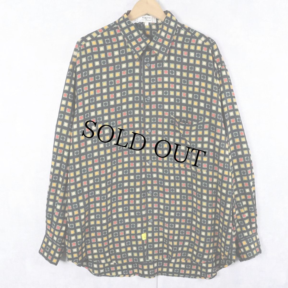 画像1: MONDO Marco ITALY製 総柄シルクシャツ (1)