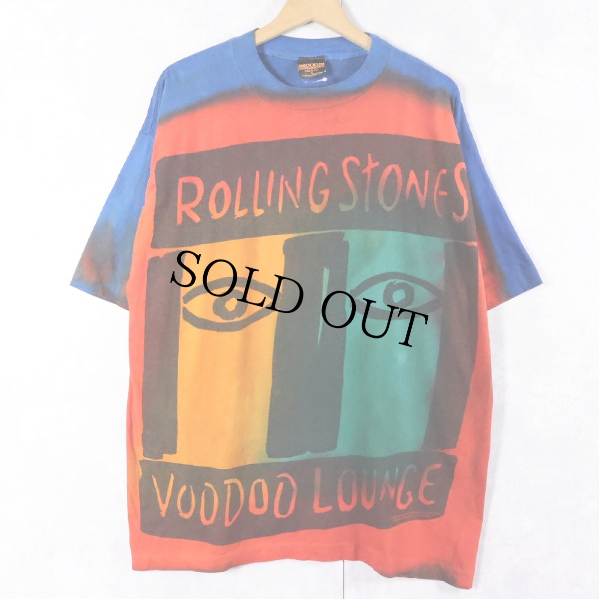 画像1: 90's THE ROLLING STONES USA製 "VOODOO LOUNGE" ロックバンド タイダイTシャツ XL (1)