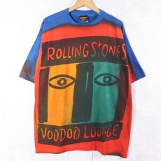 画像1: 90's THE ROLLING STONES USA製 "VOODOO LOUNGE" ロックバンド タイダイTシャツ XL (1)