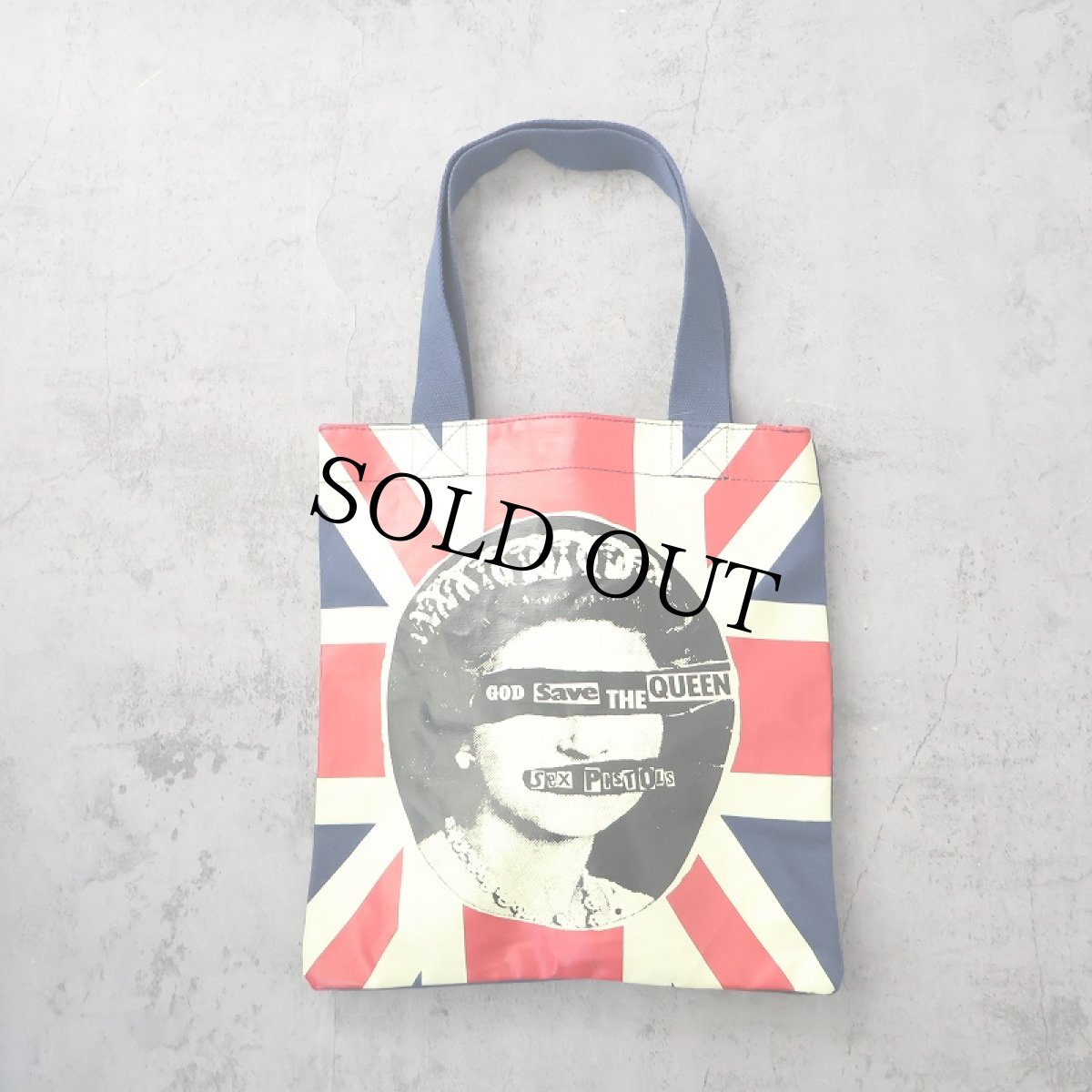 画像1: Sex Pistols "God Save The Queen" パンクロックバンド プリントトートバッグ (1)