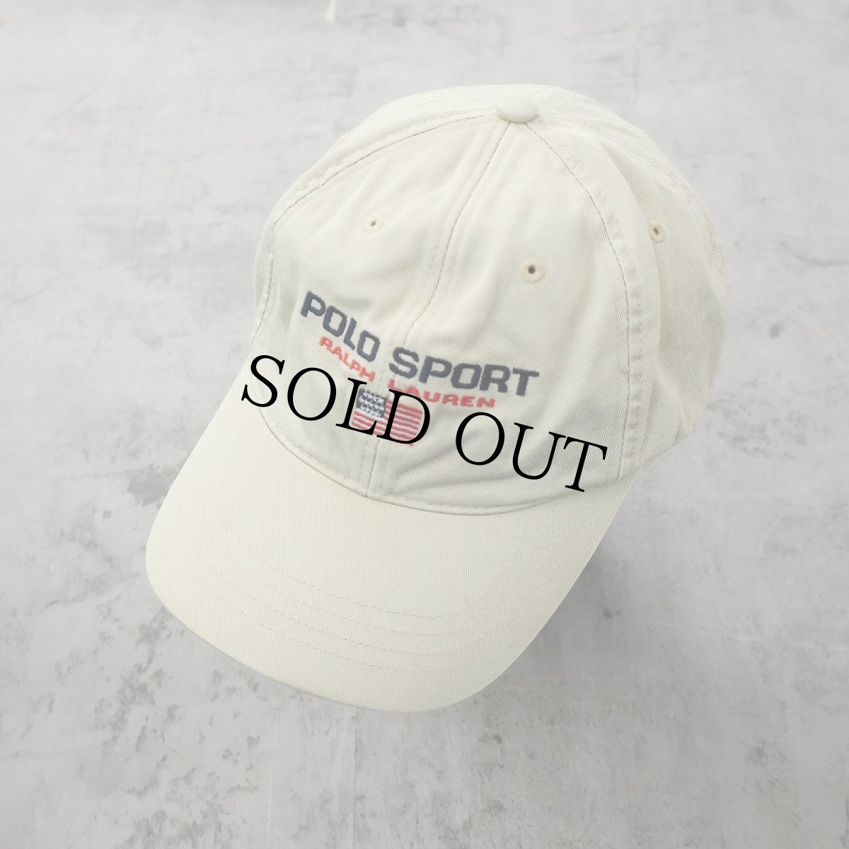 画像1: 90's POLO SPORT Ralph Lauren ロゴ刺繍 コットンキャップ ONE SIZE (1)