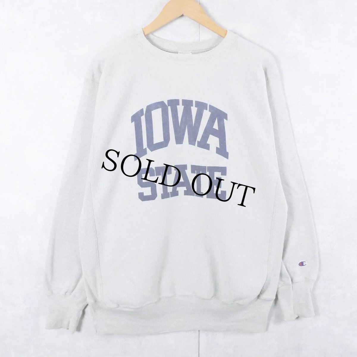 画像1: 90's Champion REVERSE WEAVE "IOWA STATE" プリントスウェット XL (1)