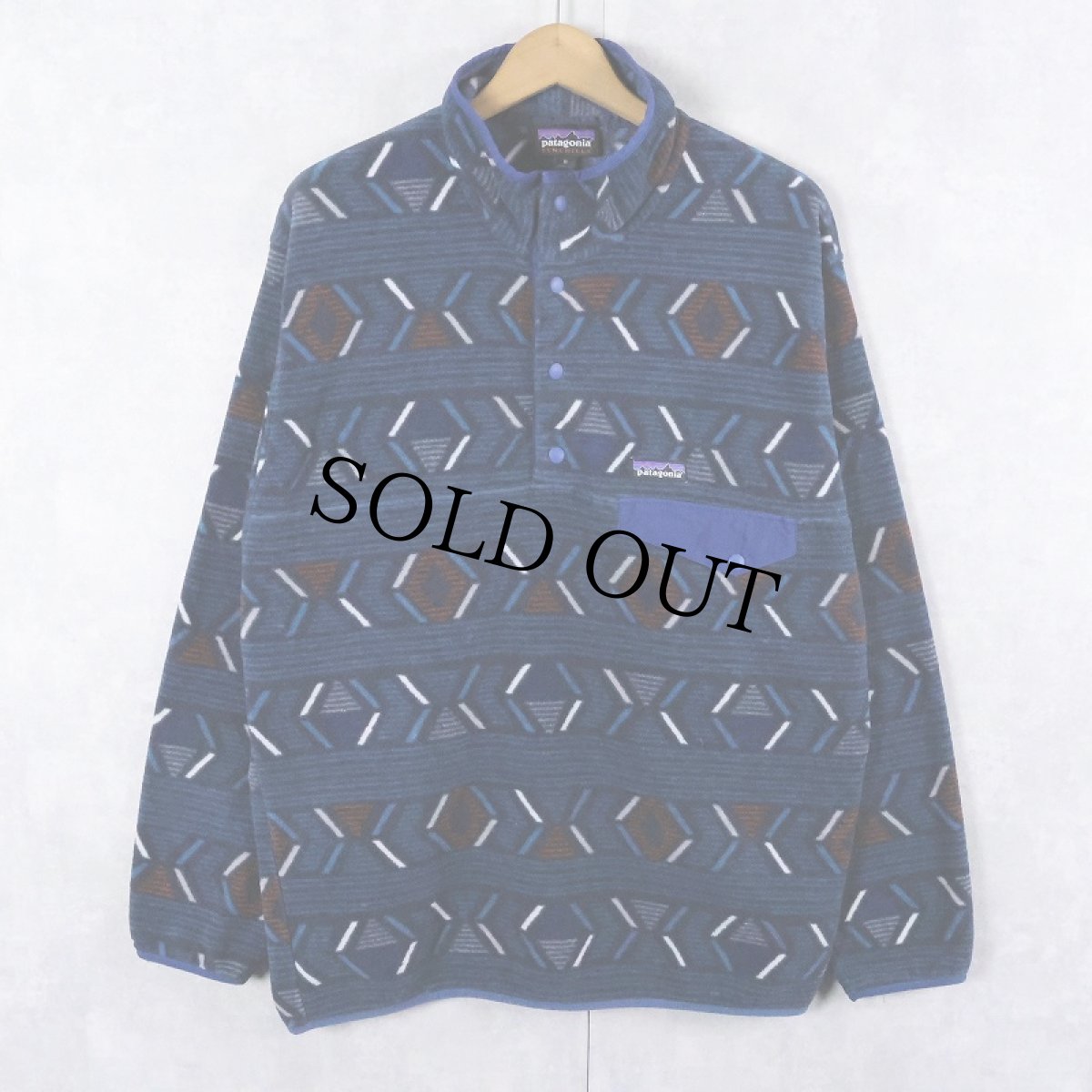 画像1: 2017AW Patagonia 総柄 スナップT M (1)