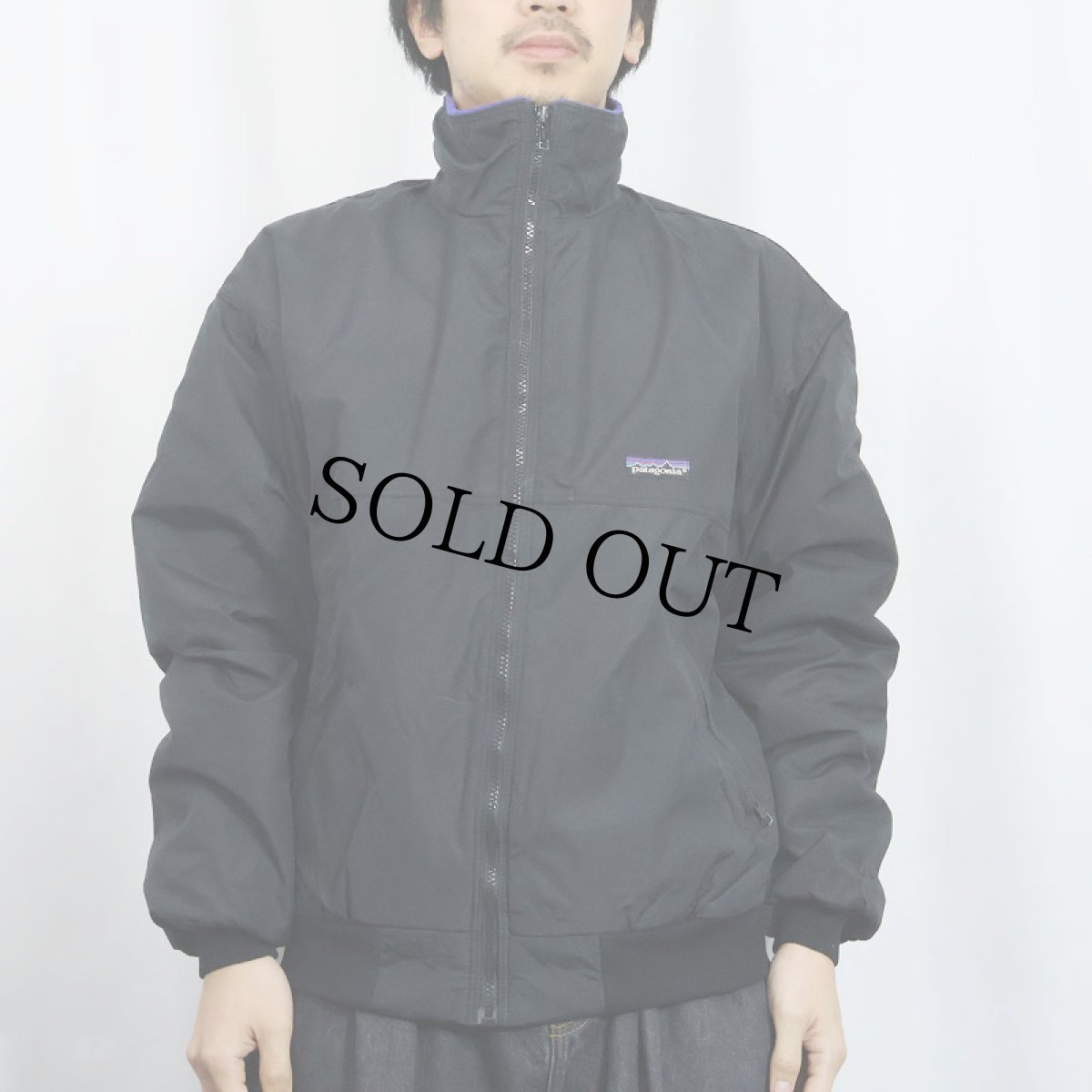 画像2: 80's Patagonia USA製 シェルドシンチラジャケット BLACK M (2)