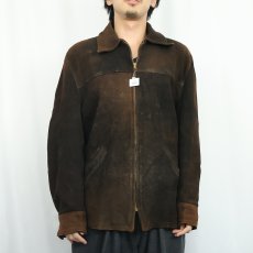 画像2: 50〜60's Mid-Western スエードレザージャケット SIZE42 (2)