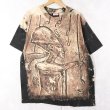 90s 90年代 モスキートヘッド 総柄 アメリカ製 黒 ブラック エジプト
