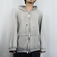 画像2: 60's 裏サーマル フェード スウェットジップパーカー (2)