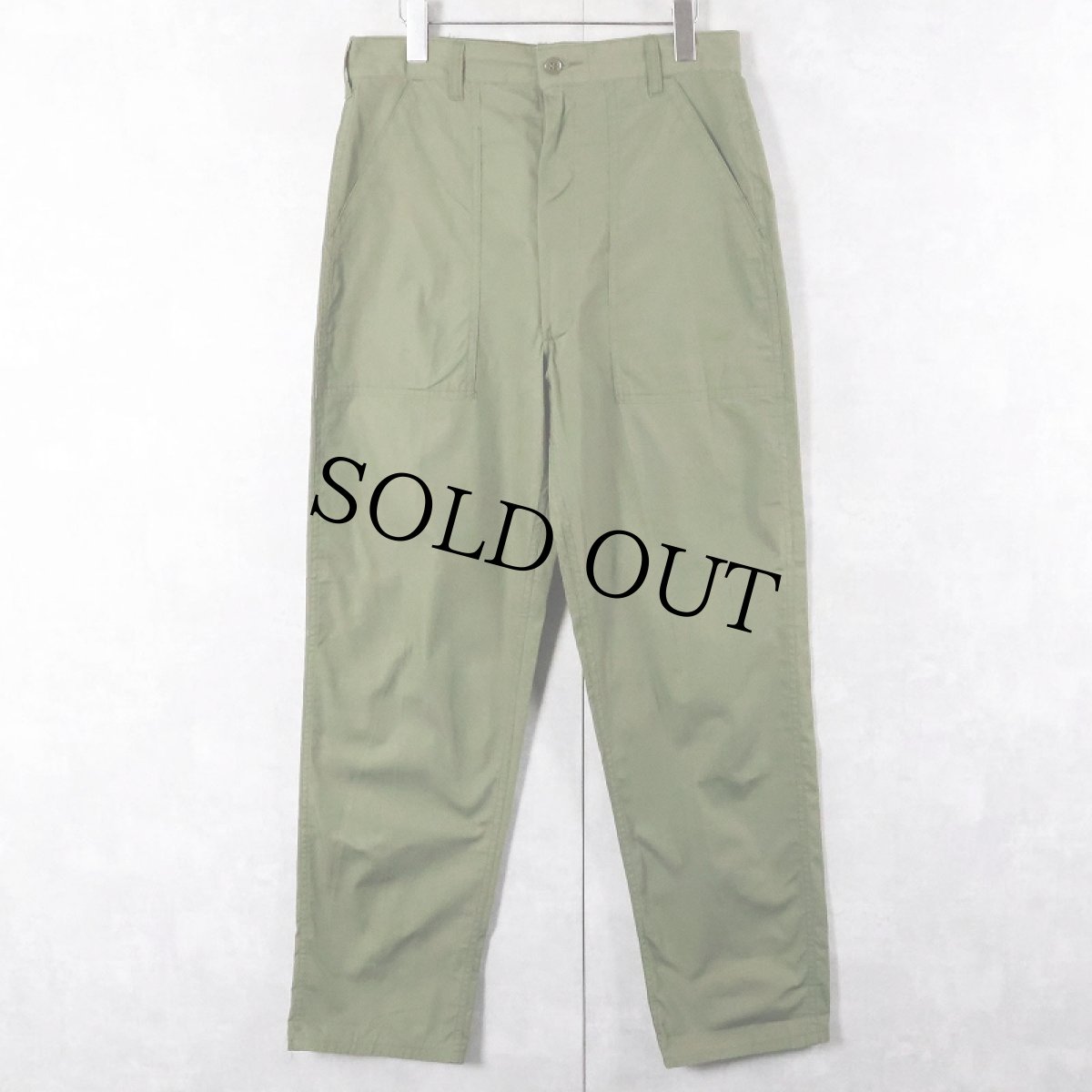 画像1: 60's U.S.ARMY コットンポプリンベイカーパンツ W31 (1)