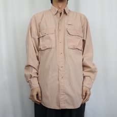 画像2: 90's ORVIS コットンフィッシングシャツ L (2)